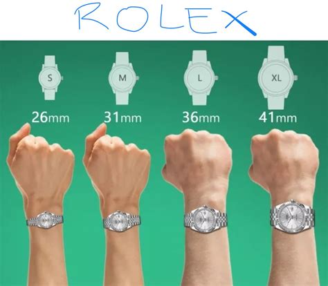 rolex sizes on woman's wrist|rolex case size chart.